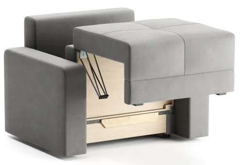 <b>Лёгкая трансформация:</b> кресло раскладывается через верх, не причиняя ущерб напольному покрытию