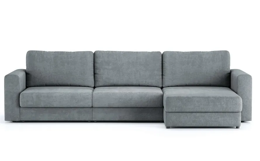 Диван угловой Ларсон 3М Nordic 83 серебристый - 1